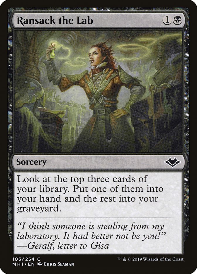 Ransack the Lab [Modern Horizons] Magic: The Gathering