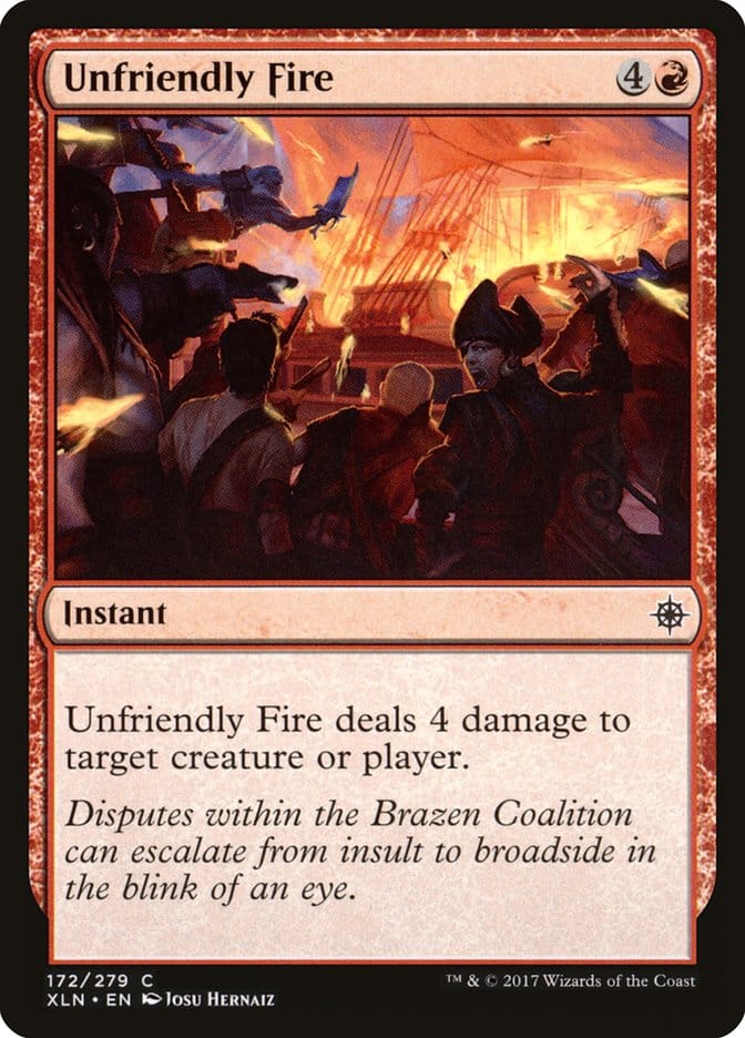 Unfriendly Fire [Ixalan] Magic: The Gathering