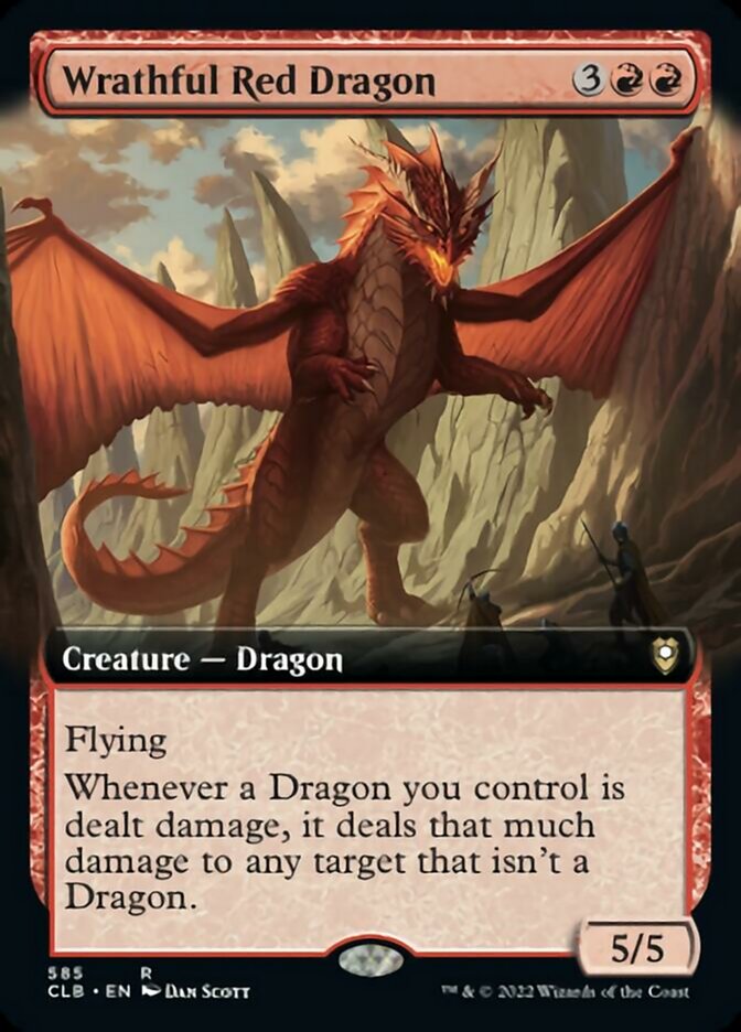 Wrathful Red Dragon (Extended Art) [Commander Legends: Battle for Baldur's Gate] Magic: The Gathering