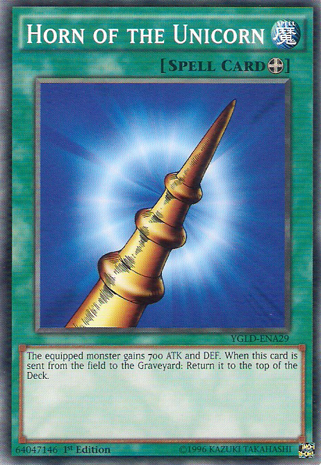 Horn of the Unicorn [YGLD-ENA29] Common Yu-Gi-Oh!