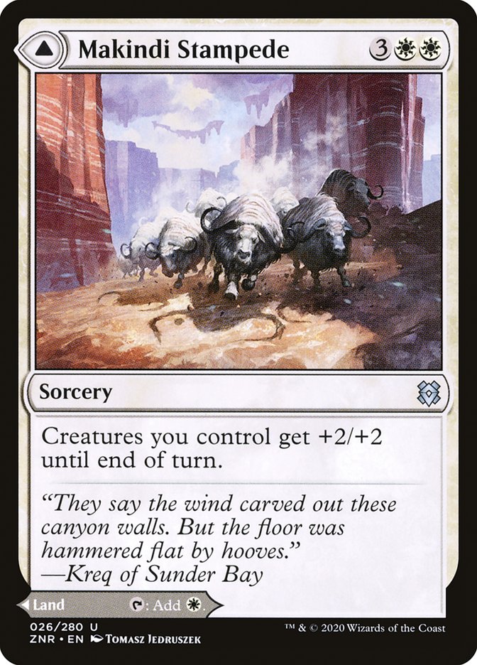 Makindi Stampede // Makindi Mesas [Zendikar Rising] Magic: The Gathering