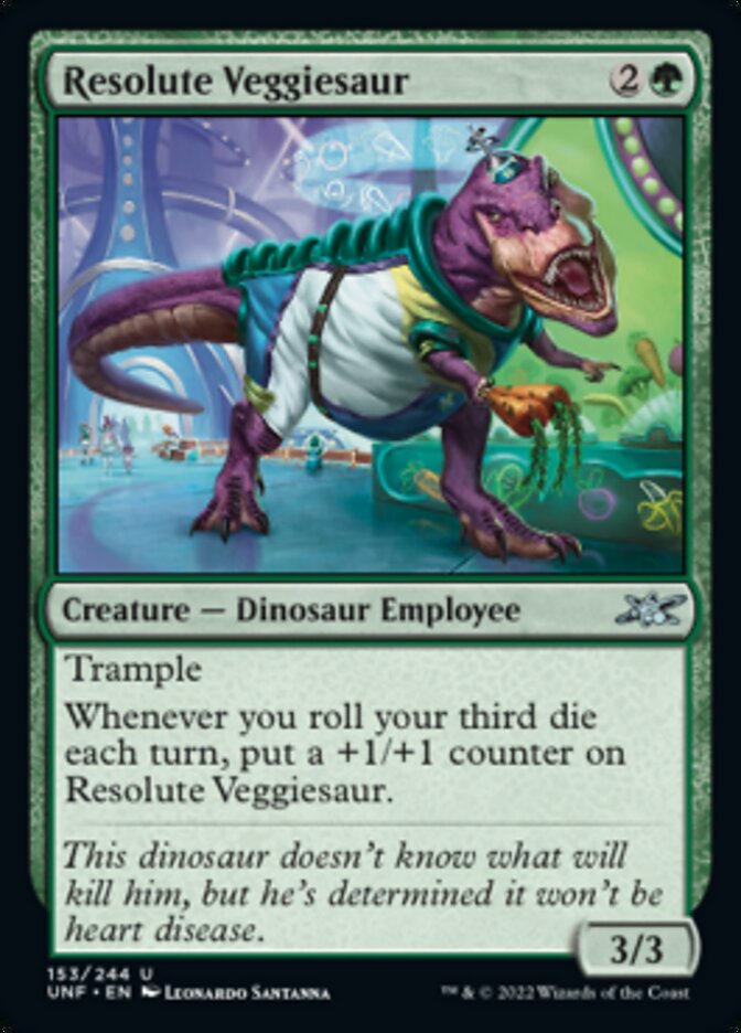 Resolute Veggiesaur [Unfinity] Magic: The Gathering