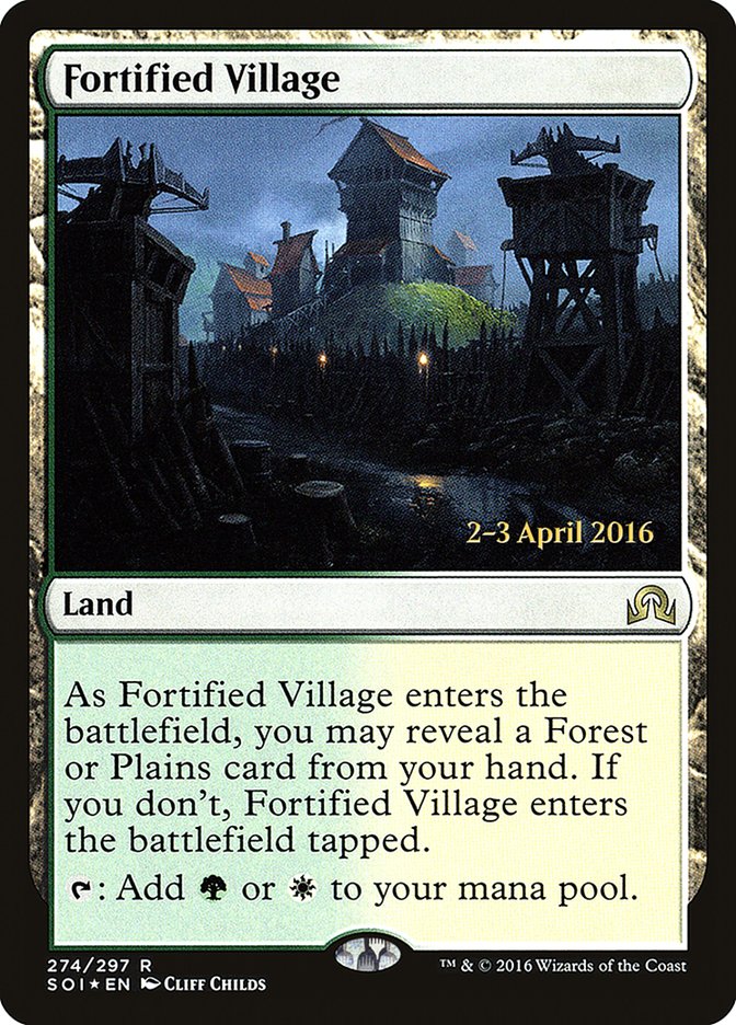 Fortified Village [Shadows over Innistrad Prerelease Promos] Magic: The Gathering