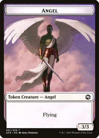 Angel // Dog Illusion Double-Sided Token [Dungeons & Dragons: Adventures in the Forgotten Realms Tokens] Magic: The Gathering