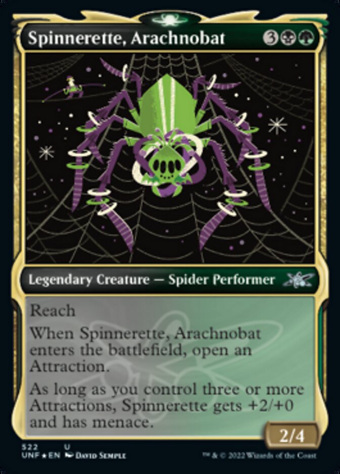 Spinnerette, Arachnobat (Showcase) (Galaxy Foil) [Unfinity] Magic: The Gathering