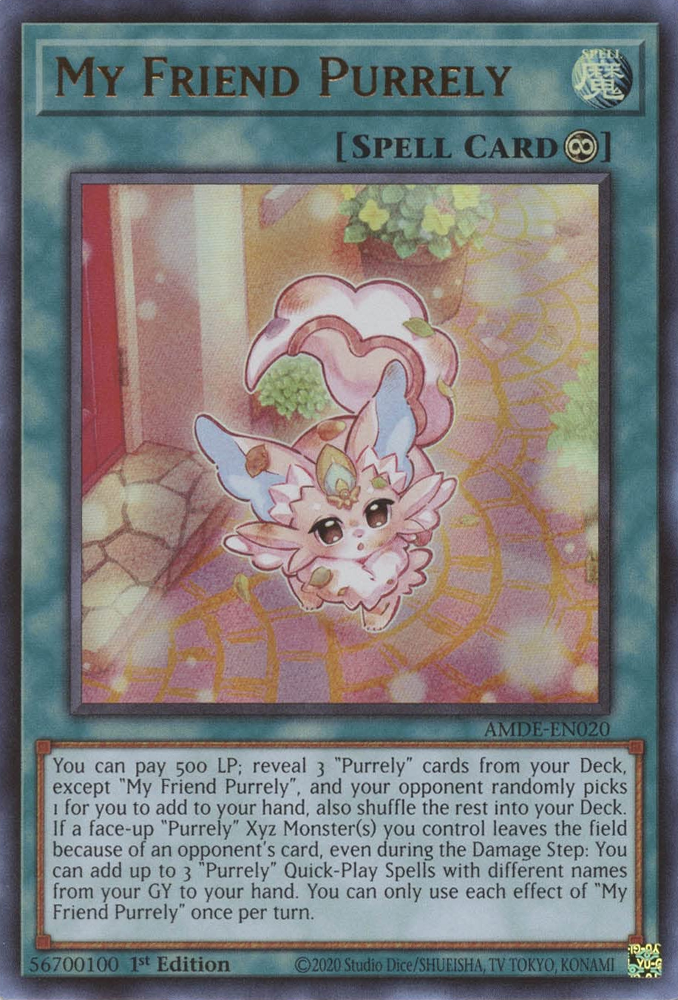 My Friend Purrely [AMDE-EN020] Ultra Rare - Yugioh Cards For Your TCG Needs!