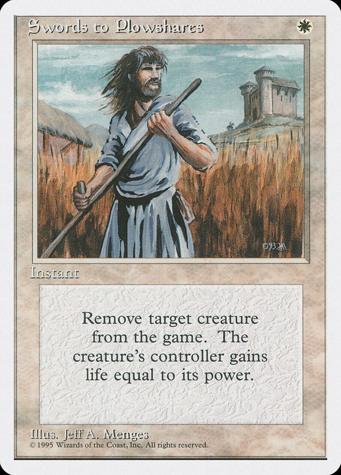 Swords to Plowshares [Fourth Edition] Magic: The Gathering