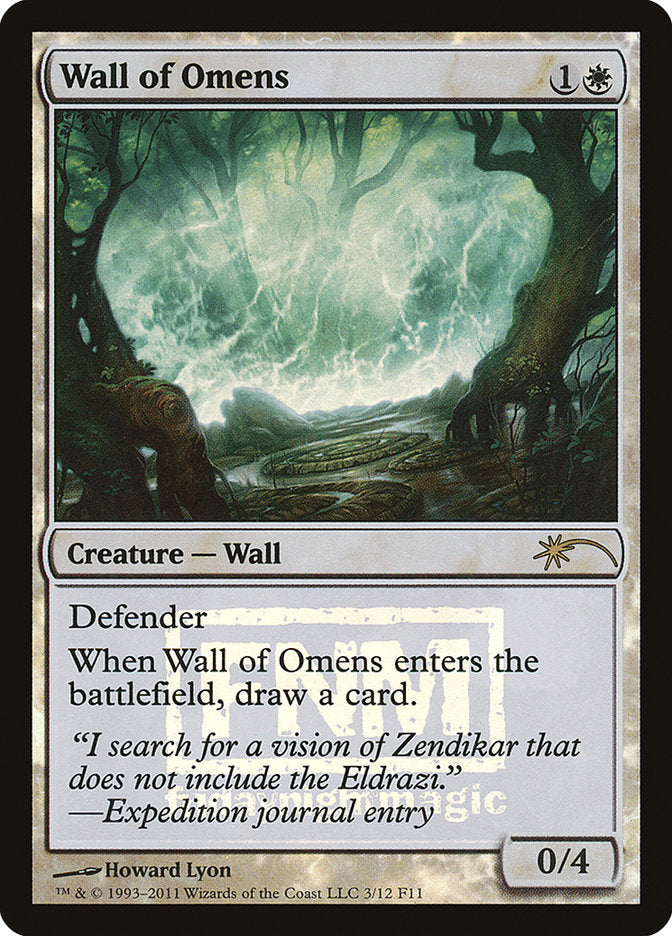 Wall of Omens [Friday Night Magic 2011] Magic: The Gathering