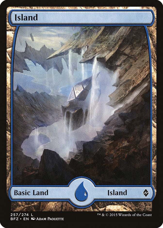 Island (257) (Full Art) [Battle for Zendikar] Magic: The Gathering