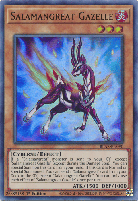 Salamangreat Gazelle [BLAR-EN090] Ultra Rare - Yugioh Cards For Your TCG Needs!