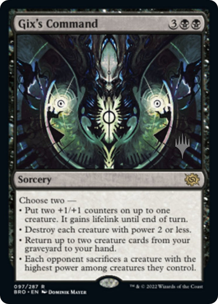 Gix's Command (Promo Pack) [The Brothers' War Promos] Magic: The Gathering