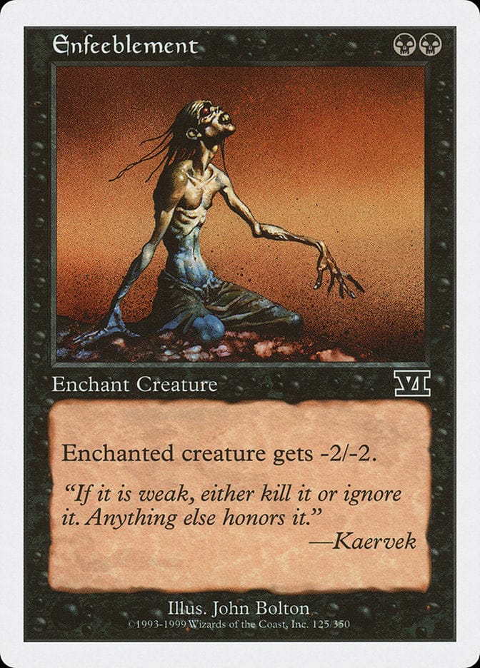 Enfeeblement [Classic Sixth Edition] Magic: The Gathering