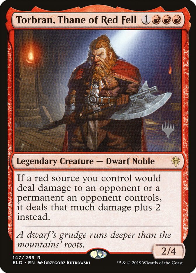 Torbran, Thane of Red Fell (Promo Pack) [Throne of Eldraine Promos] Magic: The Gathering