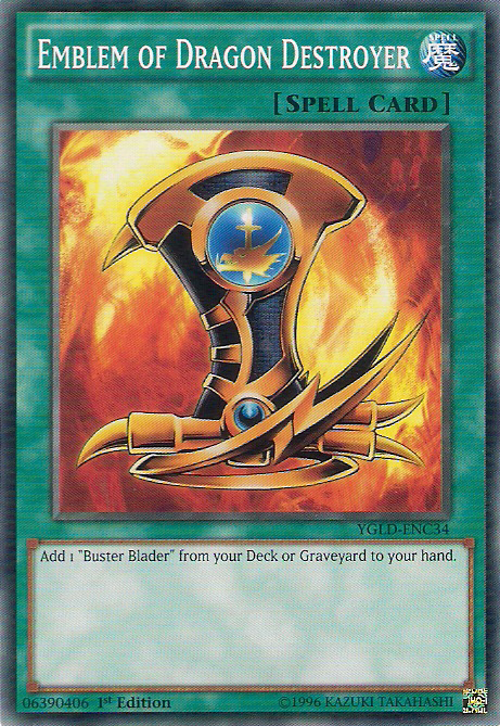 Emblem of Dragon Destroyer [YGLD-ENC34] Common Yu-Gi-Oh!