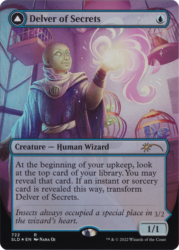 Delver of Secrets // Insectile Aberration (Borderless) [Secret Lair: From Cute to Brute] Magic: The Gathering
