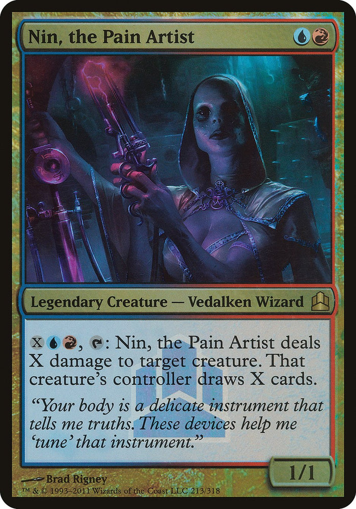 Nin, the Pain Artist (Launch) (Oversized) [Commander 2011 Oversized] Magic: The Gathering