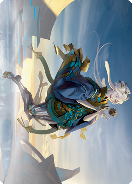 Moonfolk Puzzlemaker Art Card [Kamigawa: Neon Dynasty Art Series] Magic: The Gathering