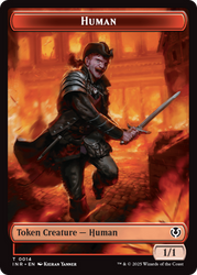 Elemental // Human (0014) Double-Sided Token [Innistrad Remastered Tokens] Magic: The Gathering