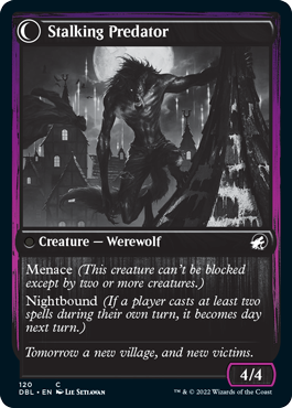 Shady Traveler // Stalking Predator [Innistrad: Double Feature] Magic: The Gathering