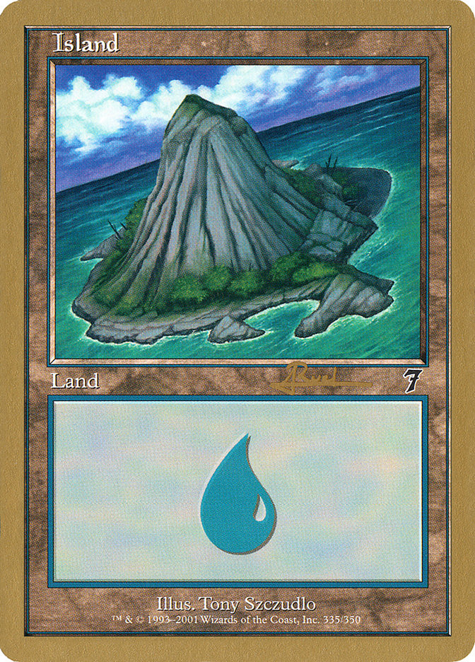 Island (ar335) (Antoine Ruel) [World Championship Decks 2001] Magic: The Gathering