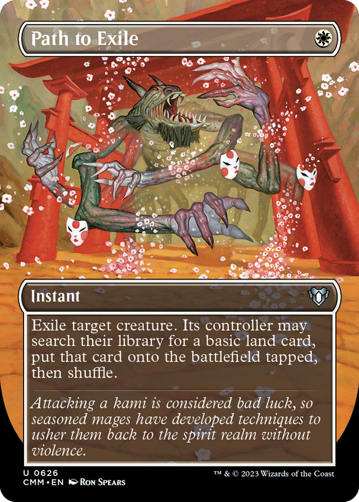Path to Exile (Borderless Alternate Art) [Commander Masters] Magic: The Gathering