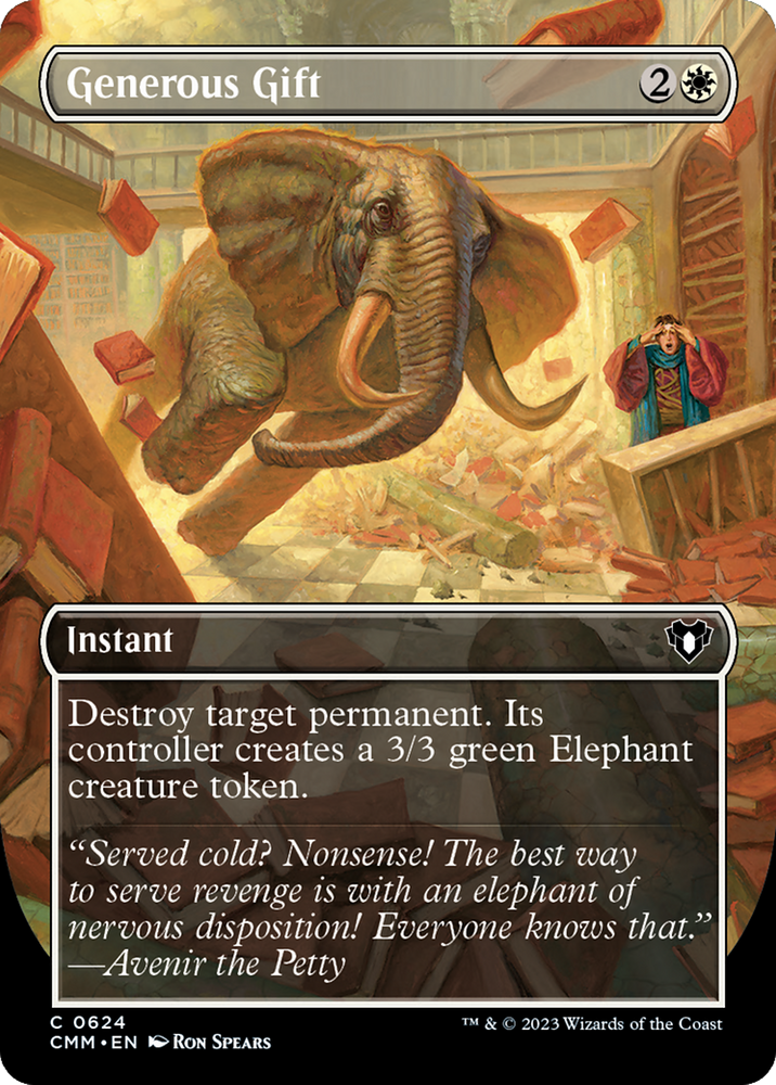 Generous Gift (Borderless Alternate Art) [Commander Masters] Magic: The Gathering