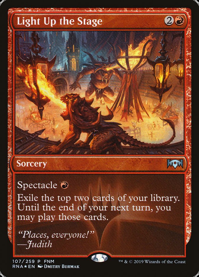 Light Up the Stage (FNM) [Ravnica Allegiance Promos] Magic: The Gathering