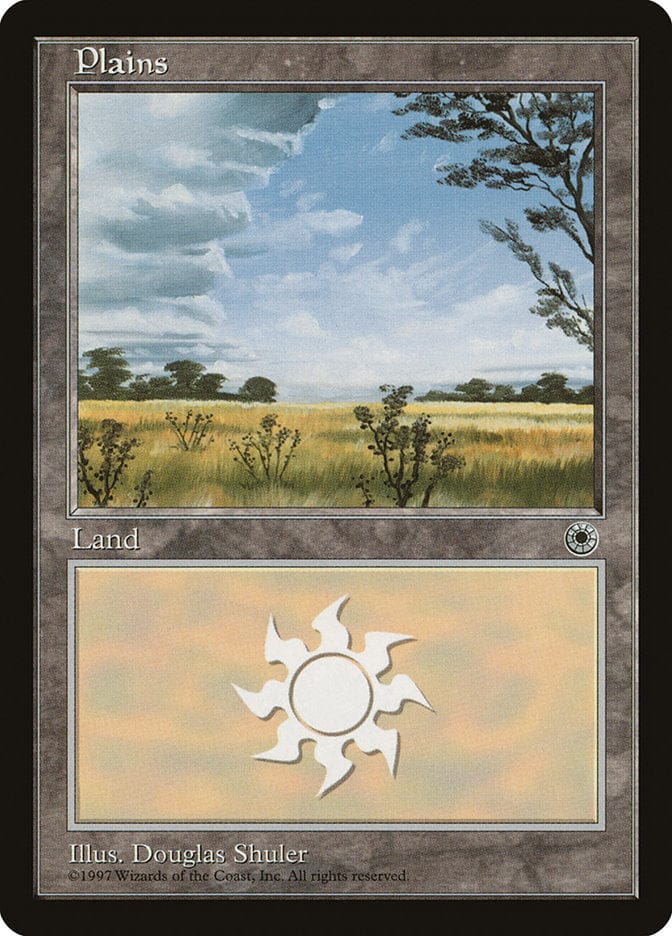 Plains (No Flowers / Four Berry Bushes) [Portal] Magic: The Gathering