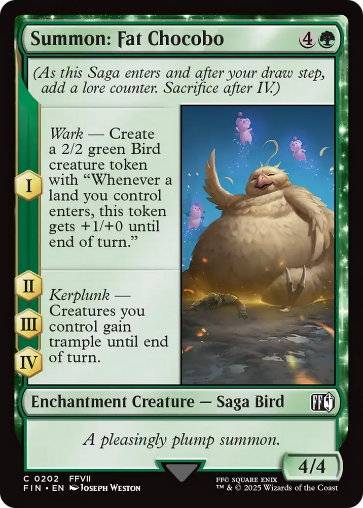 Summon: Fat Chocobo [FINAL FANTASY] Magic: The Gathering