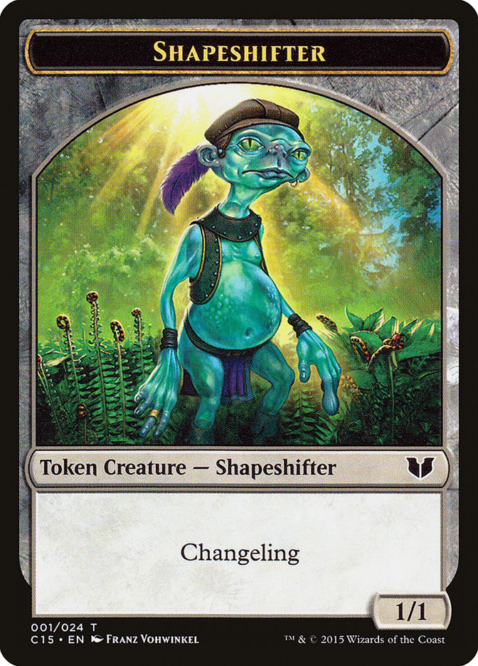 Elemental Shaman // Shapeshifter Double-Sided Token [Commander 2015 Tokens] Magic: The Gathering