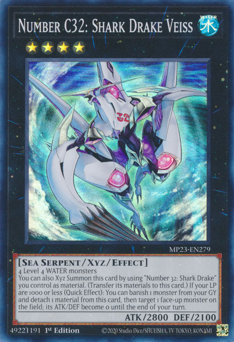 Number C32: Shark Drake Veiss [MP23-EN279] Super Rare - Yugioh Cards For Your TCG Needs!