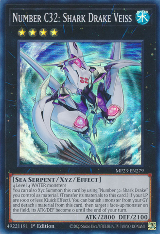 Number C32: Shark Drake Veiss [MP23-EN279] Super Rare - Yugioh Cards For Your TCG Needs!