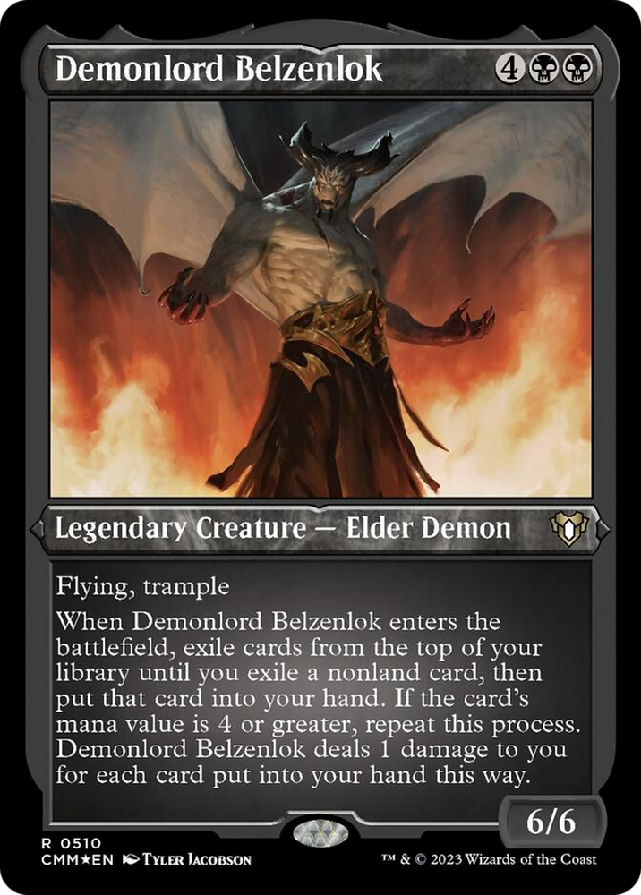 Demonlord Belzenlok (Foil Etched) [Commander Masters] Magic: The Gathering