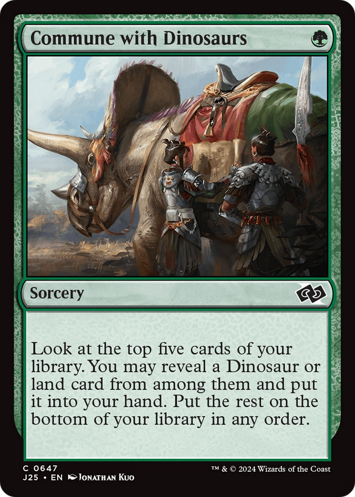 Commune with Dinosaurs [Foundations Jumpstart] Magic: The Gathering