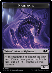 Nightmare // Food (0013) Double-Sided Token [Wilds of Eldraine Tokens] Magic: The Gathering
