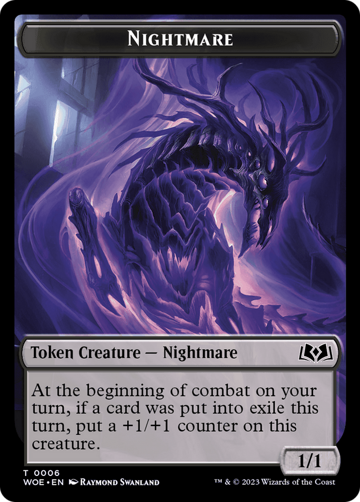 Nightmare // Food (0010) Double-Sided Token [Wilds of Eldraine Tokens] Magic: The Gathering