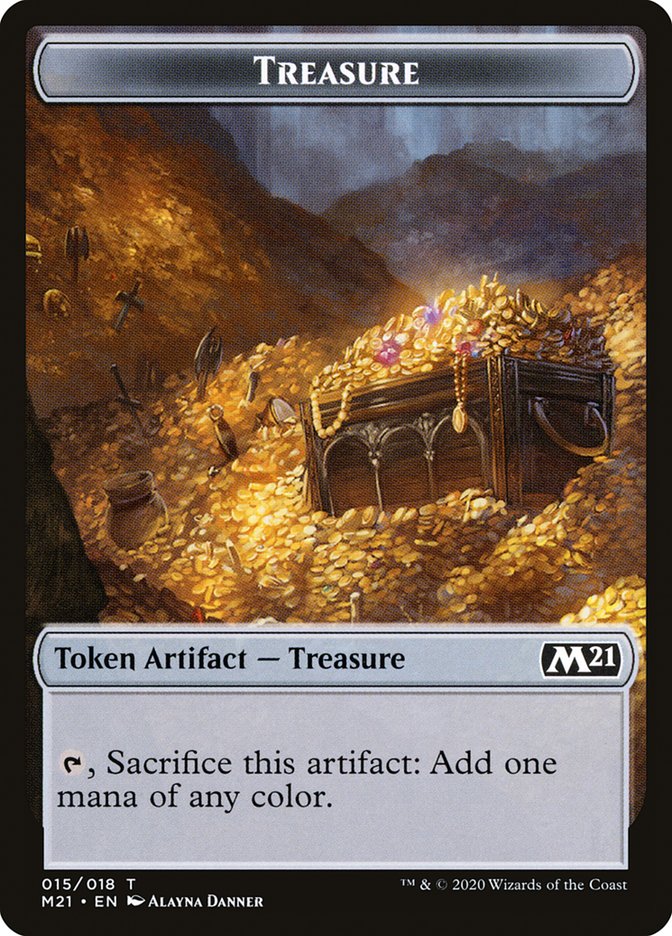 Pirate // Treasure Double-Sided Token [Core Set 2021 Tokens] Magic: The Gathering