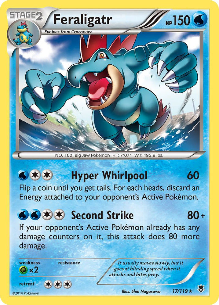 Feraligatr (17/119) (Cosmos Holo) (Blister Exclusive) [XY: Phantom Forces] Pokémon