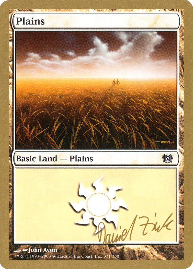 Plains (dz331) (Daniel Zink) [World Championship Decks 2003] Magic: The Gathering