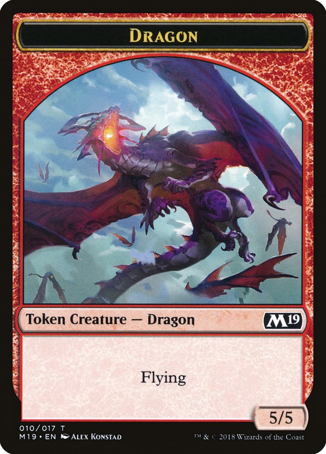 Dragon Token (010/017) [Core Set 2019 Tokens] Magic: The Gathering