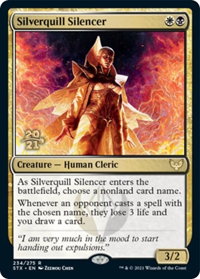 Silverquill Silencer [Strixhaven: School of Mages Prerelease Promos] Magic: The Gathering