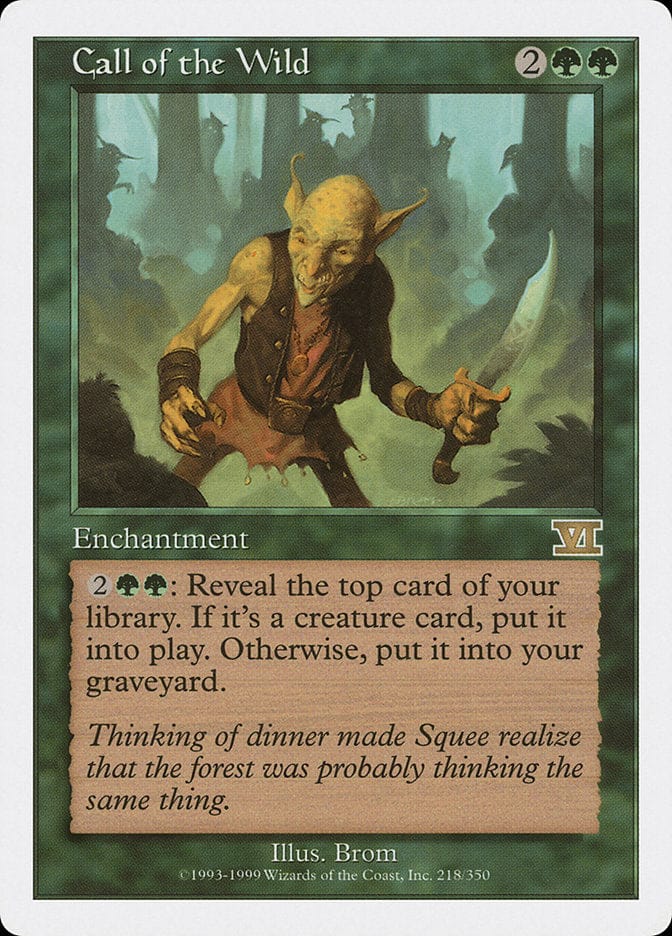 Call of the Wild [Classic Sixth Edition] Magic: The Gathering