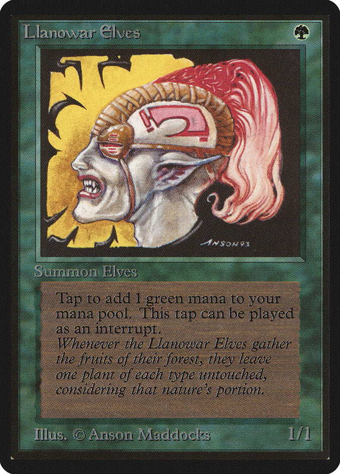 Llanowar Elves [Beta Edition] Magic: The Gathering