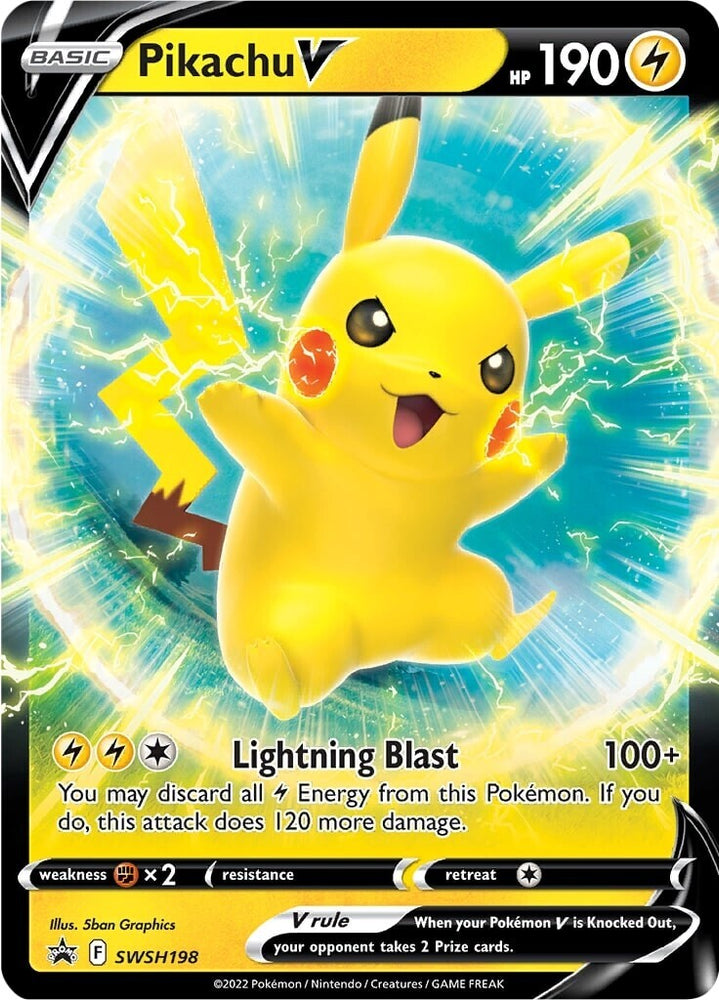Pikachu V (SWSH198) (Jumbo Card) [Sword & Shield: Black Star Promos] Pokémon