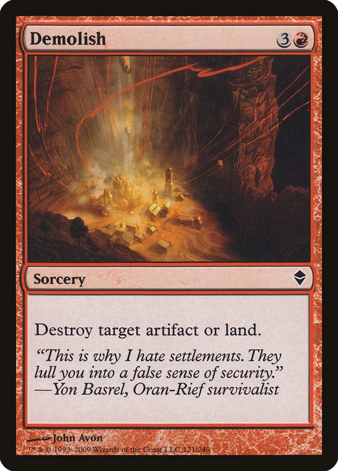 Demolish [Zendikar] Magic: The Gathering