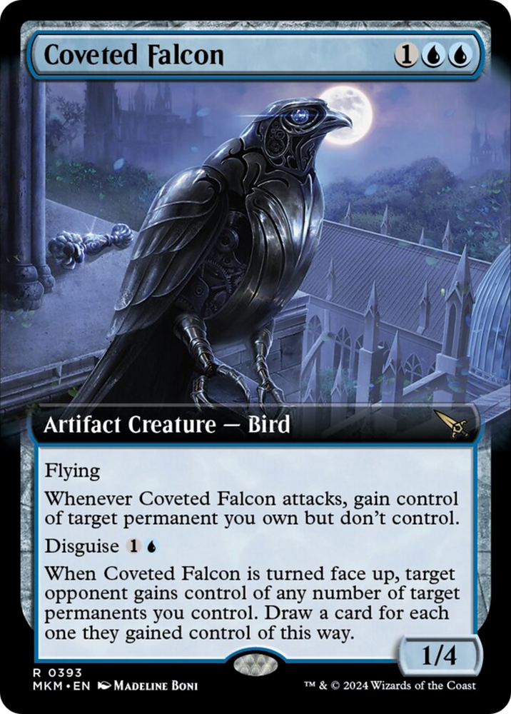 Coveted Falcon (Extended Art) [Murders at Karlov Manor] Magic: The Gathering
