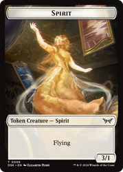 Spirit (0006) // Treasure Double-Sided Token [Duskmourn: House of Horror Tokens] Magic: The Gathering