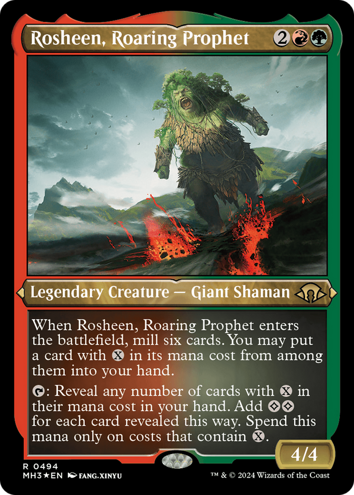 Rosheen, Roaring Prophet (Foil Etched) [Modern Horizons 3] Magic: The Gathering