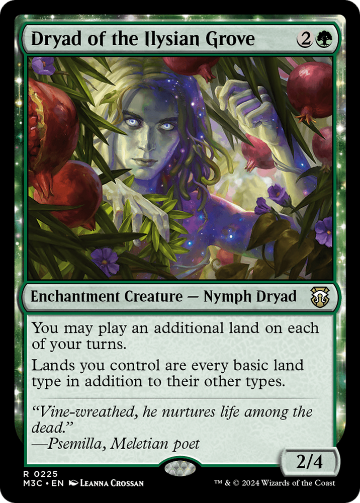 Dryad of the Ilysian Grove (Ripple Foil) [Modern Horizons 3 Commander] Magic: The Gathering