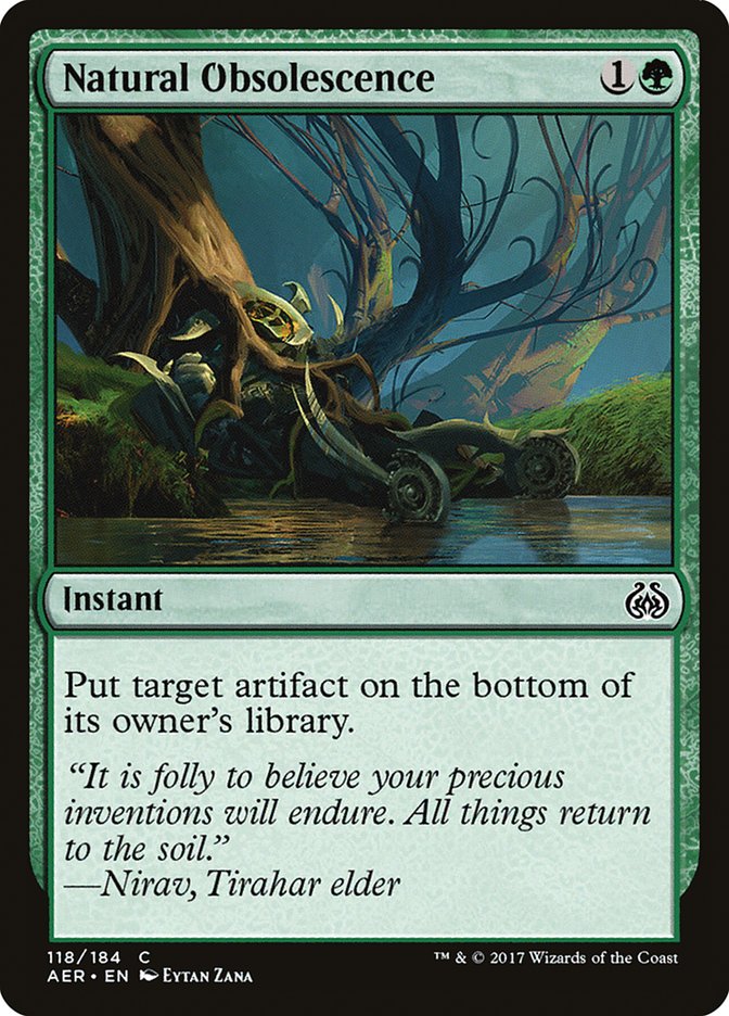 Natural Obsolescence [Aether Revolt] Magic: The Gathering